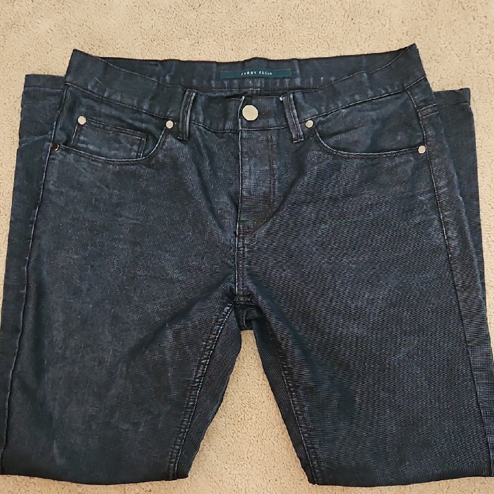 Perry Ellis Dark, Textured Mens Jeans